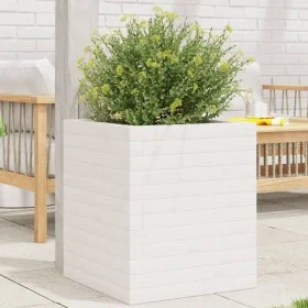 Massive weiße Kiefernholz-Pflanzschale 40x40x46 cm von , Töpfe und Pflanzgefäße - Ref: Foro24-3282400, Preis: 99,44 €, Rabatt: %