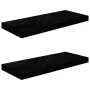 Estante flotante de pared 2 uds MDF negro brillo 60x23,5x3,8 cm by vidaXL, Shelves and shelves - Ref: Foro24-323770, Price: 3...
