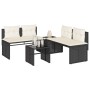 Juego de sofás jardín 4 pzas con cojines ratán sintético negro by , Garden sets - Ref: Foro24-4003878, Price: 277,16 €, Disco...