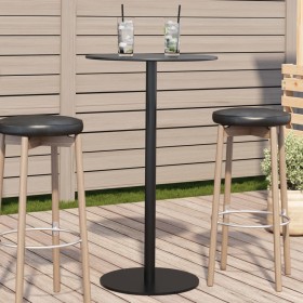 Runder Gartentisch aus schwarzem Stahl Ø60x105 cm von , Gartentische - Ref: Foro24-4009309, Preis: 130,11 €, Rabatt: %
