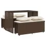 Set comedor de jardín 3 piezas y cojines ratán sintético marrón de , Conjuntos de jardín - Ref: Foro24-4003903, Precio: 246,3...