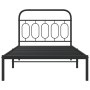 Bettgestell mit schwarzem Metallkopfteil 100x190 cm von , Betten und Lattenroste - Ref: Foro24-377111, Preis: 66,13 €, Rabatt: %