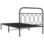 Estructura de cama con cabecero metal negro 107x203 cm de , Camas y somieres - Ref: Foro24-377113, Precio: 86,64 €