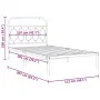 Bed frame with black metal headboard 107x203 cm by , Beds and slatted bases - Ref: Foro24-377113, Price: 85,32 €, Discount: %