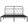 Bettgestell mit schwarzem Metall-Kopfteil 140x200 cm von , Betten und Lattenroste - Ref: Foro24-377118, Preis: 112,77 €, Raba...