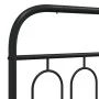 Bed frame with black metal headboard 140x200 cm by , Beds and slatted bases - Ref: Foro24-377118, Price: 111,07 €, Discount: %