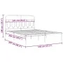 Bed frame with black metal headboard 140x200 cm by , Beds and slatted bases - Ref: Foro24-377118, Price: 111,07 €, Discount: %