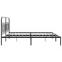 Bed frame with black metal headboard 200x200 cm by , Beds and slatted bases - Ref: Foro24-377124, Price: 138,10 €, Discount: %