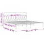 Bed frame with black metal headboard 200x200 cm by , Beds and slatted bases - Ref: Foro24-377124, Price: 138,10 €, Discount: %
