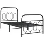 Bed frame with black metal headboard and footboard 80x200 cm by , Beds and slatted bases - Ref: Foro24-377126, Price: 81,07 €...