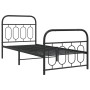 Bettgestell mit schwarzem Metallkopfteil und Fußteil 80x200 cm von , Betten und Lattenroste - Ref: Foro24-377126, Preis: 82,7...