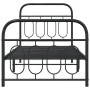 Bed frame with black metal headboard and footboard 80x200 cm by , Beds and slatted bases - Ref: Foro24-377126, Price: 81,07 €...