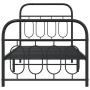 Bettgestell mit schwarzem Metallkopfteil und Fußteil 80x200 cm von , Betten und Lattenroste - Ref: Foro24-377126, Preis: 82,7...