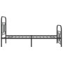 Bettgestell mit schwarzem Metallkopfteil und Fußteil 80x200 cm von , Betten und Lattenroste - Ref: Foro24-377126, Preis: 82,7...