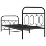 Bed frame with black metal headboard and footboard 80x200 cm by , Beds and slatted bases - Ref: Foro24-377126, Price: 81,07 €...