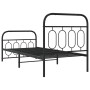 Bettgestell mit schwarzem Metallkopfteil und Fußteil 80x200 cm von , Betten und Lattenroste - Ref: Foro24-377126, Preis: 82,7...