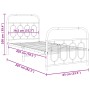 Estructura de cama con cabecero y estribo metal negro 80x200 cm de , Camas y somieres - Ref: Foro24-377126, Precio: 82,70 €, ...
