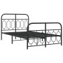 Bettgestell mit schwarzem Metallkopf- und Fußteil 120x190 cm von , Betten und Lattenroste - Ref: Foro24-377132, Preis: 127,68...