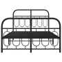 Bettgestell mit schwarzem Metallkopf- und Fußteil 120x190 cm von , Betten und Lattenroste - Ref: Foro24-377132, Preis: 127,68...