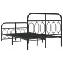 Bettgestell mit schwarzem Metallkopf- und Fußteil 120x190 cm von , Betten und Lattenroste - Ref: Foro24-377132, Preis: 127,68...