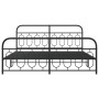 Estructura de cama cabecero y estribo metal negro 180x200 cm de , Camas y somieres - Ref: Foro24-377139, Precio: 153,15 €, De...