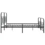 Bed frame with black metal headboard and footboard 180x200 cm by , Beds and slatted bases - Ref: Foro24-377139, Price: 150,83...