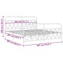 Bed frame with black metal headboard and footboard 180x200 cm by , Beds and slatted bases - Ref: Foro24-377139, Price: 153,26...