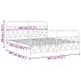 Estructura de cama cabecero y estribo metal negro 180x200 cm de , Camas y somieres - Ref: Foro24-377139, Precio: 150,80 €, De...