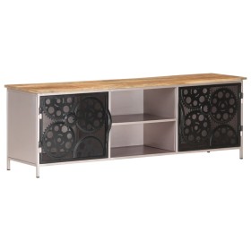 Mueble para TV de madera de mango rugosa 120x30x40 cm