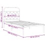 Metallbettgestell mit weißem Kopfteil 90x190 cm von , Betten und Lattenroste - Ref: Foro24-377158, Preis: 92,77 €, Rabatt: %