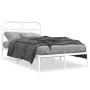 Metallbettgestell mit weißem Kopfteil 120x200 cm von , Betten und Lattenroste - Ref: Foro24-377164, Preis: 100,13 €, Rabatt: %