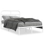 Metallbettgestell mit weißem Kopfteil 120x200 cm von , Betten und Lattenroste - Ref: Foro24-377164, Preis: 101,60 €, Rabatt: %