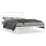Metallbettgestell mit weißem Kopfteil 140x190 cm von , Betten und Lattenroste - Ref: Foro24-377166, Preis: 98,66 €, Rabatt: %