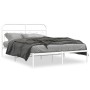 Metallbettgestell mit weißem Kopfteil 140x190 cm von , Betten und Lattenroste - Ref: Foro24-377166, Preis: 100,03 €, Rabatt: %