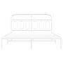 Metal bed frame with white headboard 140x190 cm by , Beds and slatted bases - Ref: Foro24-377166, Price: 98,66 €, Discount: %