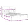 Metallbettgestell mit weißem Kopfteil 140x190 cm von , Betten und Lattenroste - Ref: Foro24-377166, Preis: 100,03 €, Rabatt: %