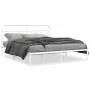 Metal bed frame with white headboard 180x200 cm by , Beds and slatted bases - Ref: Foro24-377170, Price: 113,14 €, Discount: %