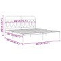Metallbettgestell mit weißem Kopfteil 180x200 cm von , Betten und Lattenroste - Ref: Foro24-377170, Preis: 114,78 €, Rabatt: %