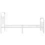 Estructura cama metal con cabecero y pie cama blanca 100x200 cm de , Camas y somieres - Ref: Foro24-377179, Precio: 73,89 €, ...