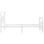 Metal bed frame with white headboard and footboard 100x200 cm by , Beds and slatted bases - Ref: Foro24-377179, Price: 73,02 ...