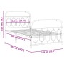 Estructura cama metal con cabecero y pie cama blanca 100x200 cm de , Camas y somieres - Ref: Foro24-377179, Precio: 73,89 €, ...
