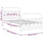 Estructura cama metal con cabecero y pie cama blanca 100x200 cm de , Camas y somieres - Ref: Foro24-377179, Precio: 73,02 €, ...