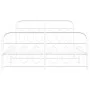 Estructura cama metal con cabecero y estribo blanco 140x200 cm de , Camas y somieres - Ref: Foro24-377185, Precio: 107,74 €, ...