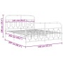 Metal bed frame with white headboard and footboard 140x200 cm by , Beds and slatted bases - Ref: Foro24-377185, Price: 109,48...