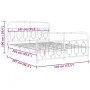 Metal bed frame with white headboard and footboard 140x200 cm by , Beds and slatted bases - Ref: Foro24-377185, Price: 107,74...