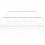 Metal bed frame with white headboard and footboard 160x200 cm by , Beds and slatted bases - Ref: Foro24-377187, Price: 125,94...