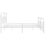 Metallbettgestell mit weißem Kopf- und Fußteil, 160x200 cm. von , Betten und Lattenroste - Ref: Foro24-377187, Preis: 125,94 ...