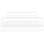 Metal bed frame with white headboard and footboard 200x200 cm by , Beds and slatted bases - Ref: Foro24-377191, Price: 142,96...