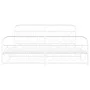 Metal bed frame with white headboard and footboard 200x200 cm by , Beds and slatted bases - Ref: Foro24-377191, Price: 140,93...