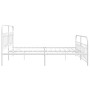 Metallbettgestell mit weißem Kopf- und Fußteil, 200x200 cm. von , Betten und Lattenroste - Ref: Foro24-377191, Preis: 142,96 ...